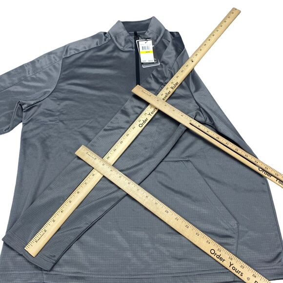 Callaway Golf Sweatshirt Mens Medium Gray OptiDry Mock Neck UPF 50+ Quarter Zip - Picture 5 of 15